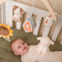 Little Dutch Zenélő körforgó natúr fa vázzal - Little Farm