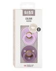 BIBS Colour 2-es szett - anatómiai cumifej - Viola/Mályva (0-6 hónap)