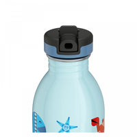 24Bottles Kids Urban Stainless Steel Water Bottle with Straw Cap - Sea Friends