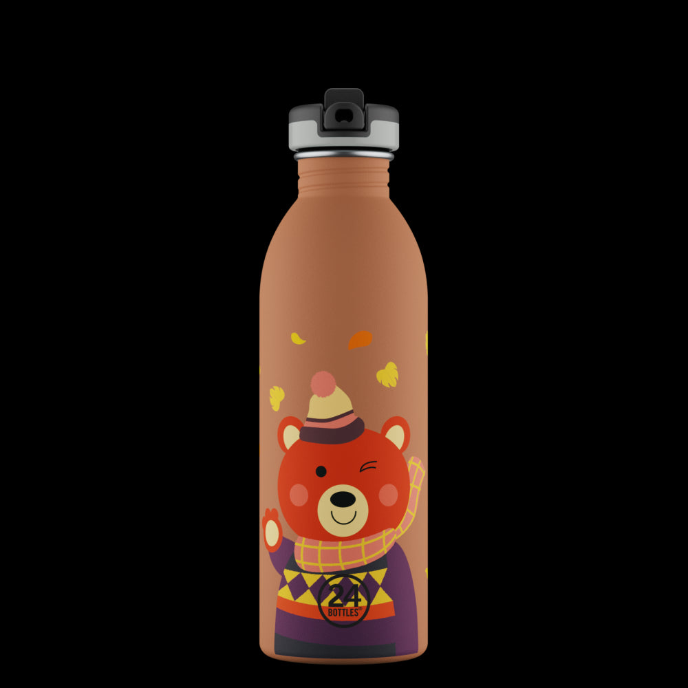 24Bottles Kids Urban 500Ml Stainless Steel Water Bottle, Sweet Bear