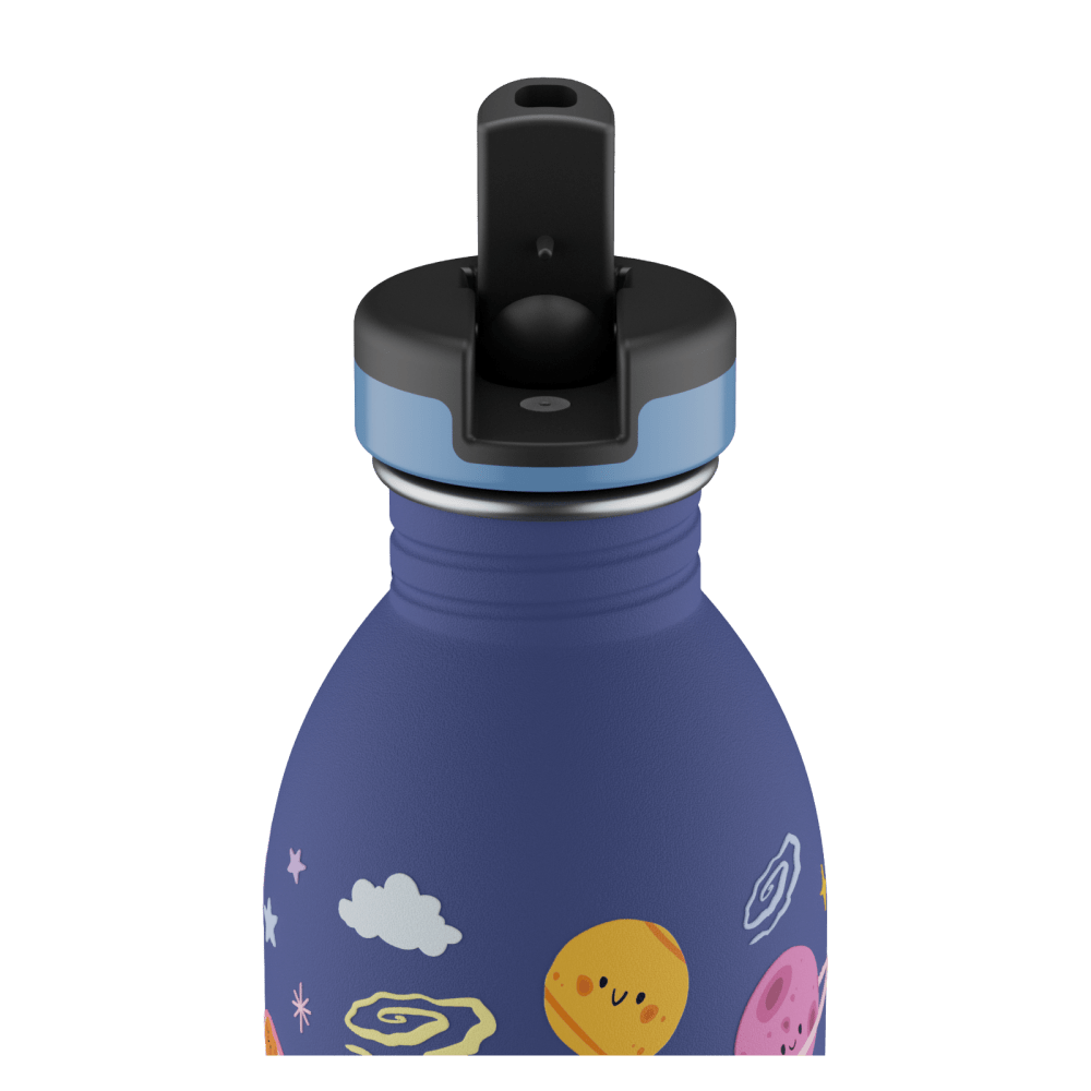 24BOTTLES® Kids Urban Rozsdamentes Acél Kulacs Szívószálas Kupakkal - Space Friends - 24Bottles - Kulacs - OduStore