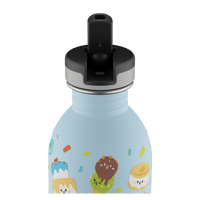 24BOTTLES® Kids Urban Rozsdamentes Acél Kulacs Szívószálas Kupakkal - Sweet Friends - 24Bottles - Kulacs - OduStore