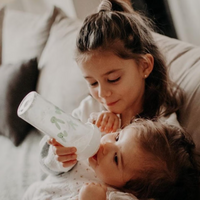 Le Biberon Français Baby bottle - Sea green rabbits by Stella McCartney Kids
