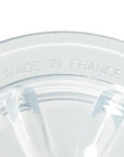 Átlátszó műanyag babaétel tányér fedél, Made in France felirattal