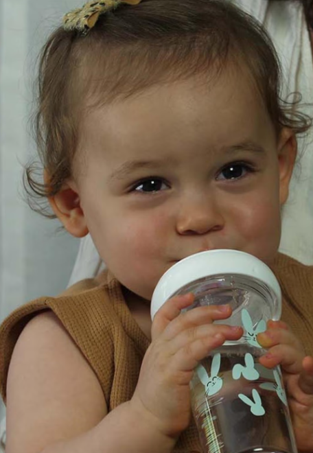 Le Biberon Français Baby bottle - Sea green rabbits by Stella McCartney Kids