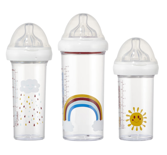 Le Biberon Français 3-piece Baby Bottle Set - Rainbow