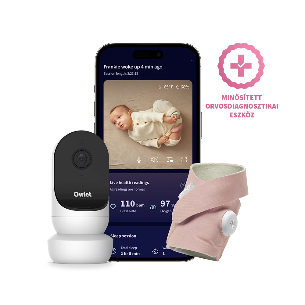 Owlet Dream Duo – Owlet Dream SockTM (Matte Pink) & Owlet CamTM 2 Camera