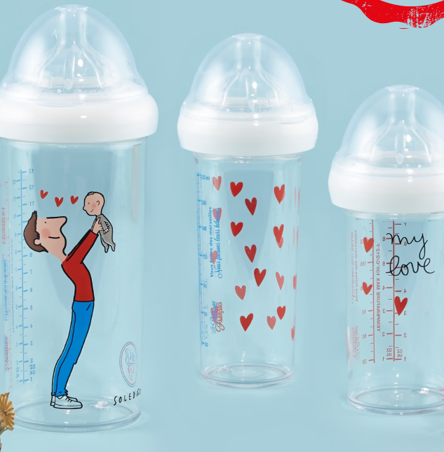 Le Biberon Français 3-piece Baby Bottle Set - Dad