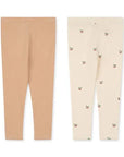 Konges Sløjd Leggings Set - Cherry / Toasted Almond