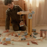 Little Dutch Daru készlet - Vasúti sínpályával