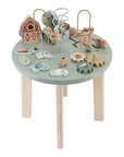 Fa készségfejlesztő játékasztal farm motívumokkal, interaktív elemekkel gyerekeknek