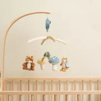 Little Dutch Zenélő körforgó natúr fa vázzal - Forest Friends