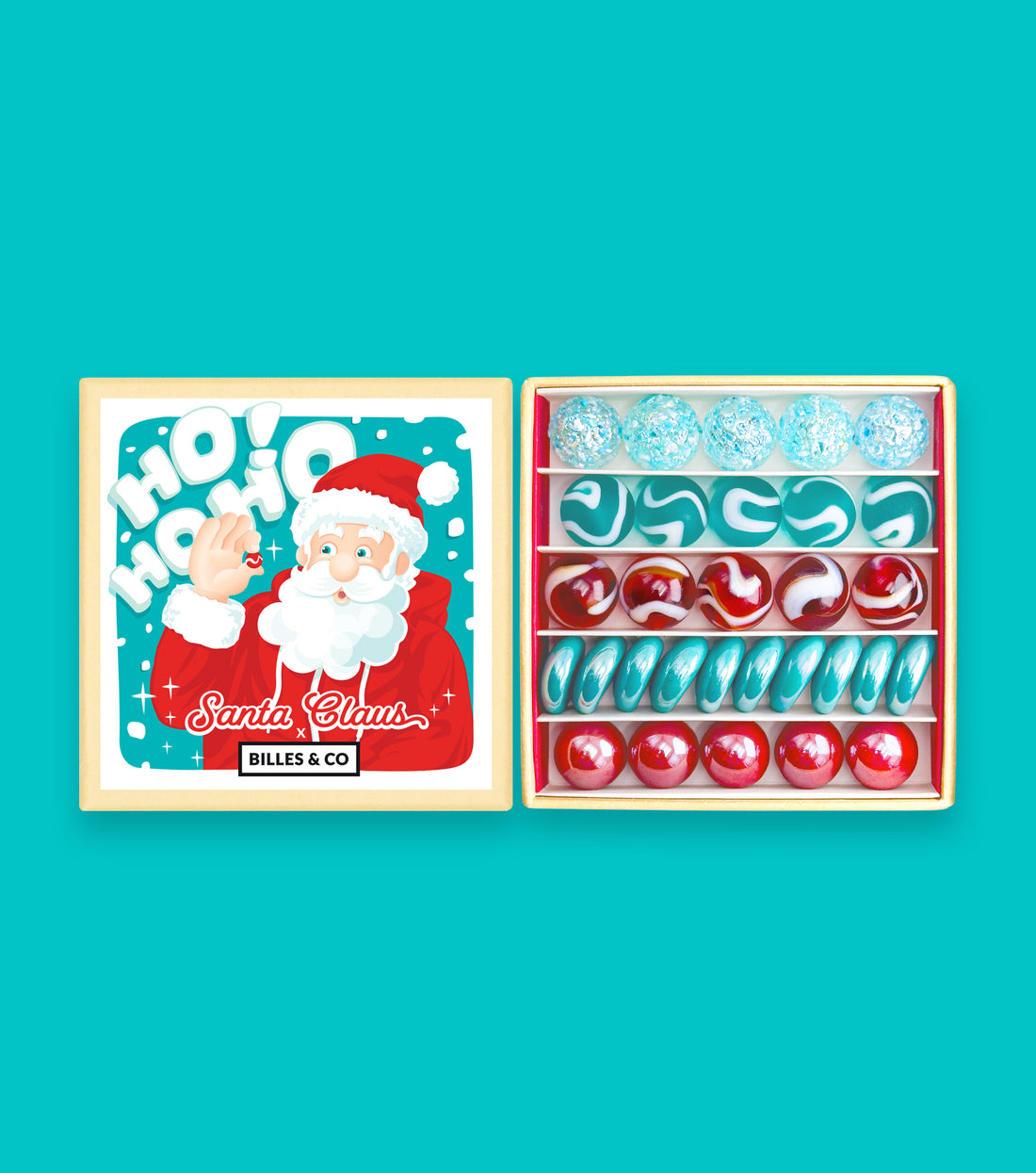 Billes & Co. Ho Ho Ho™ Glass Ball Box