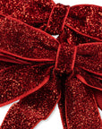 Konges Sløjd 2 db-os Bársony Hajcsat - Red Glitter