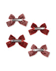 Konges Sløjd 4 db-os Masnis Hajcsat-készlet - Red Glitter/ Rose Glitter