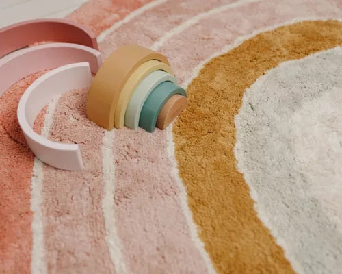 Little Dutch Children's Rug - Pink Rainbow 80x130 cm