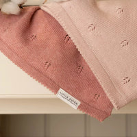 Little Dutch Kötött babatakaró - Pure Pink Blush