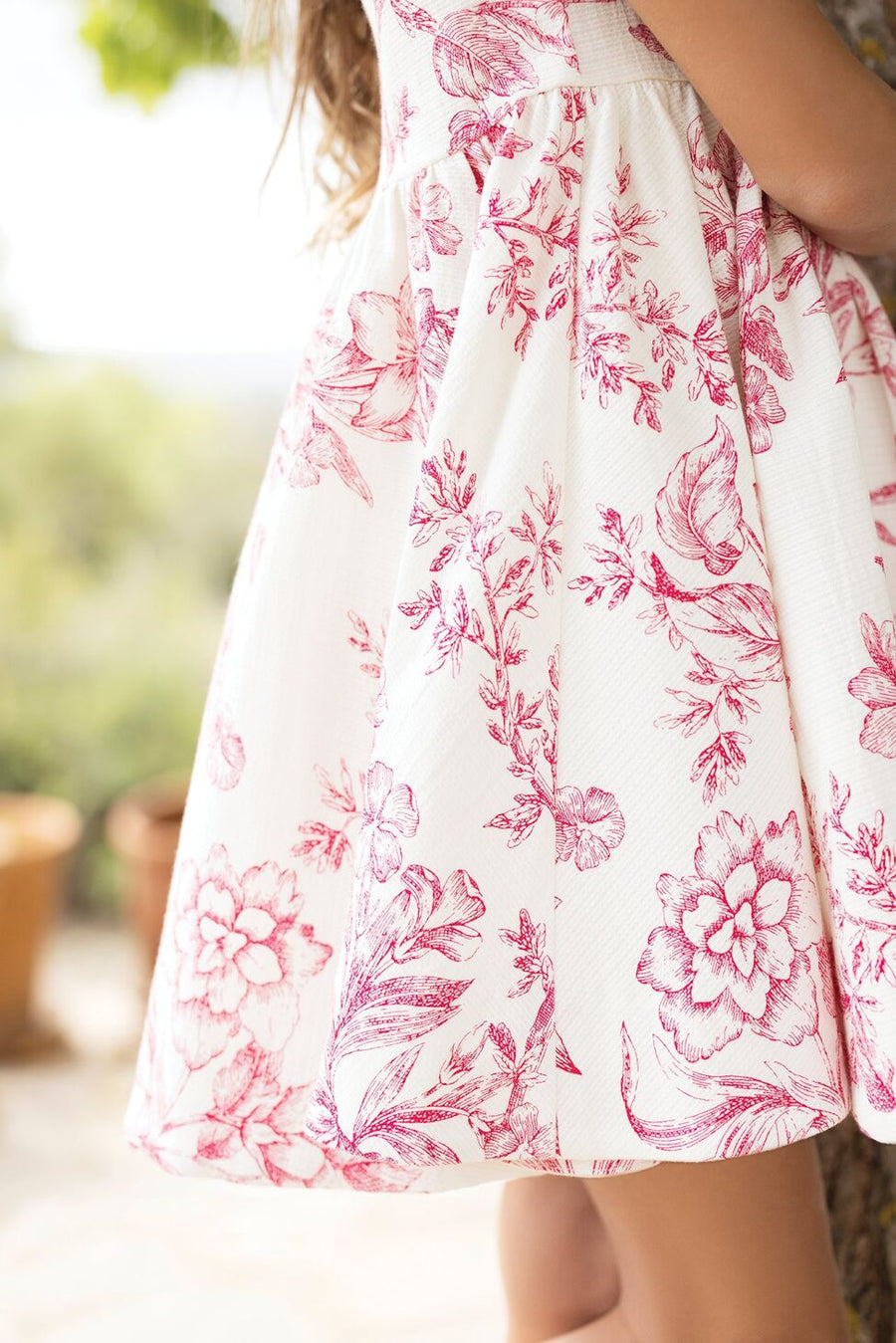 Rózsaszín mintás ruha