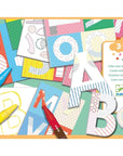 Djeco Kreatív készlet - Kiszínezett vicces ABC nagybetűim - A world to create, letters
