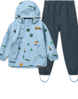 Liewood Pedia raincoat set - Fun / Beach blue