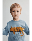 Liewood Thora pulóver - Tiger / Beach blue