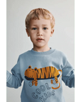 Liewood Thora pulóver - Tiger / Beach blue
