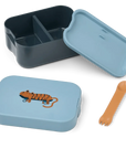 Liewood Kamil lunch box - Tiger / Beach blue