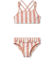 Liewood Belle csíkos bikini - Coral blush / Creme de la creme stripe