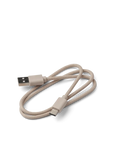 Bézs fonott USB-A micro USB töltőkábel, gyermekbarát, strapabíró kialakítás