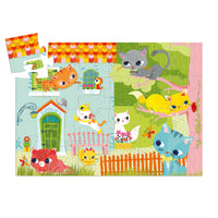 Djeco Formadobozos puzzle - Cicus és barátai