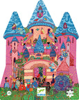 Tündéres kastélyos puzzle 54 darabos, színes mesebeli vár, gyerekjáték