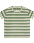 Fub® Kötött biopamut csíkos póló - Ecru/Leaf - Fub - Pólók, ingek