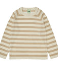 Fub® Kötött gyapjú pulóver, csíkos - ecru/hay - 100% merinói gyapjú - Fub - Felsők és pulóverek