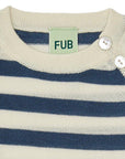 Fub® Kötött gyapjú pulóver gombokkal, kék csíkos - Fub - Felsők és pulóverek