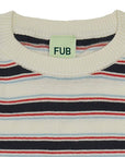 Fub® Kötött organikus pamut póló, csíkos - ecru/dark navy - Fub - Felsők és pulóverek
