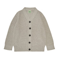 Fub® V - nyakú kötött kardigán - Taupe Melange - Fub - Felsők és pulóverek - OduStore