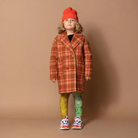 Gosoaky® Happy panda™ gyapjúkabát - Ochre check - Gosoaky - Felsőruházat