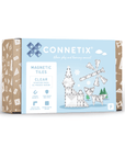 Connetix átlátszó mágneses építőkocka szett, 34 darabos, kreatív fejlesztő játék gyerekeknek