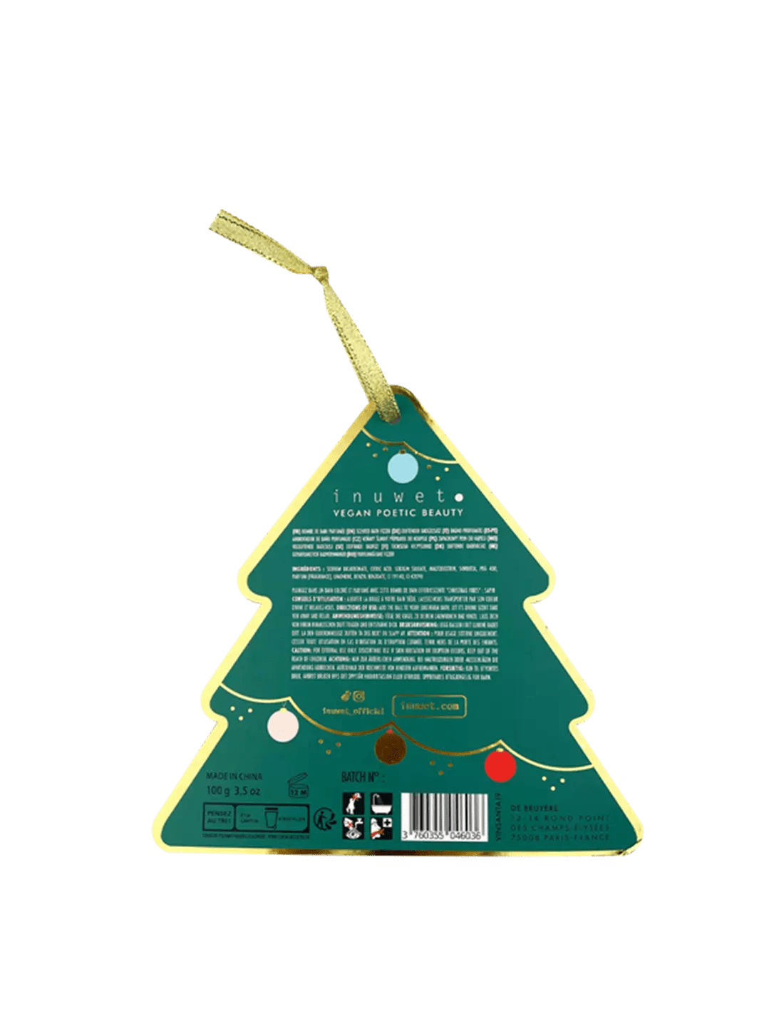 Inuwet® Fürdőbomba karácsonyfa - Santa Xmas tree - Inuwet - Fürdőbomba - OduStore