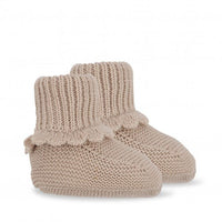 Konges Sløjd® Bézs kötött baba cipő - 3 - 6m - Konges Sløjd - Lábbeli > Cipő