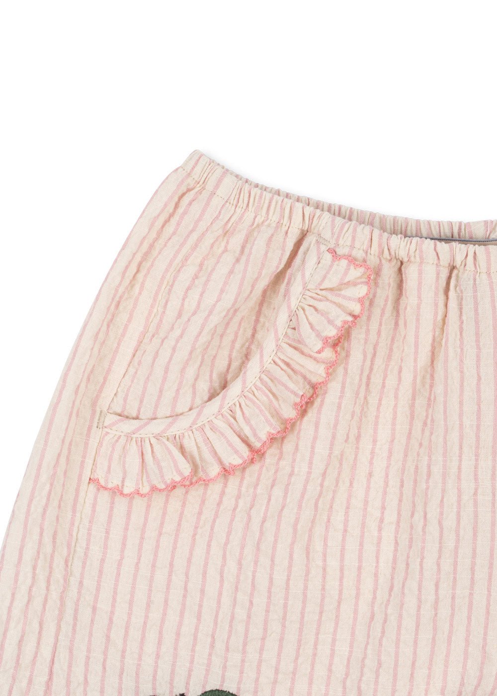 Konges Sløjd® Ellie fodros rövidnadrág - Peony Stripe - Konges Sløjd - Nadrágok és Rövidnadrágok - OduStore