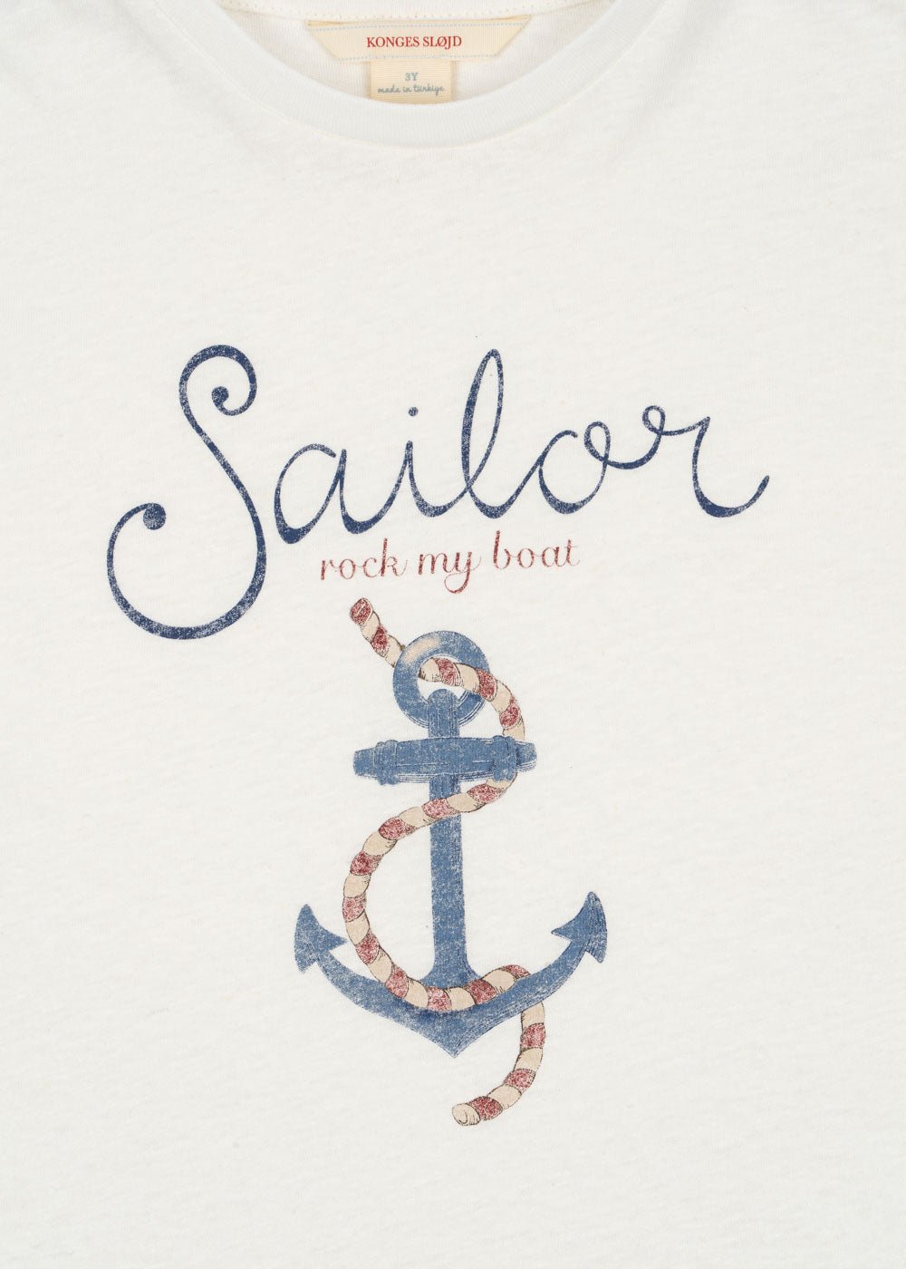 Konges Sløjd® Era Tee Rövidujjú póló - Off White/Sailor - Konges Sløjd - Felsők és pulóverek - OduStore