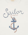 Konges Sløjd® Era Tee Rövidujjú póló - Off White/Sailor - Konges Sløjd - Felsők és pulóverek - OduStore