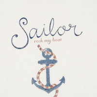 Konges Sløjd® Era Tee Rövidujjú póló - Off White/Sailor - Konges Sløjd - Felsők és pulóverek - OduStore