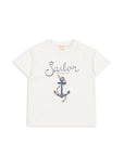 Konges Sløjd® Era Tee Rövidujjú póló - Off White/Sailor - Konges Sløjd - Felsők és pulóverek - OduStore