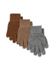 Konges Sløjd® Filla Kesztyű - Grey melage/Beige/Brown - Konges Sløjd - Sapka, sál, kesztyű - OduStore