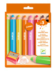 Djeco Kreatív eszközök - Vastag viaszceruza, 8 szín - 8 chunky wax crayons