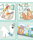 Djeco Kreatív készlet - Kiszínetett meséim állatokkal - A world to create, animals