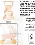 Le Toy Van® Babakocsi Dream pram - Púder - Le Toy Van - Játékbabák