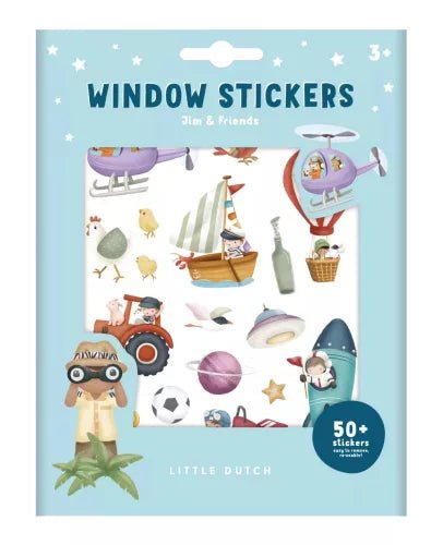 Little Dutch® Ablak matrica - Jim és barátai - Little Dutch - Kreatív - OduStore